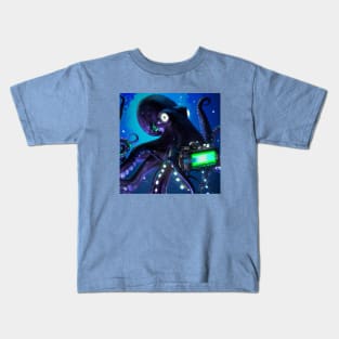 Techno Octopus is a Content Creator Kids T-Shirt